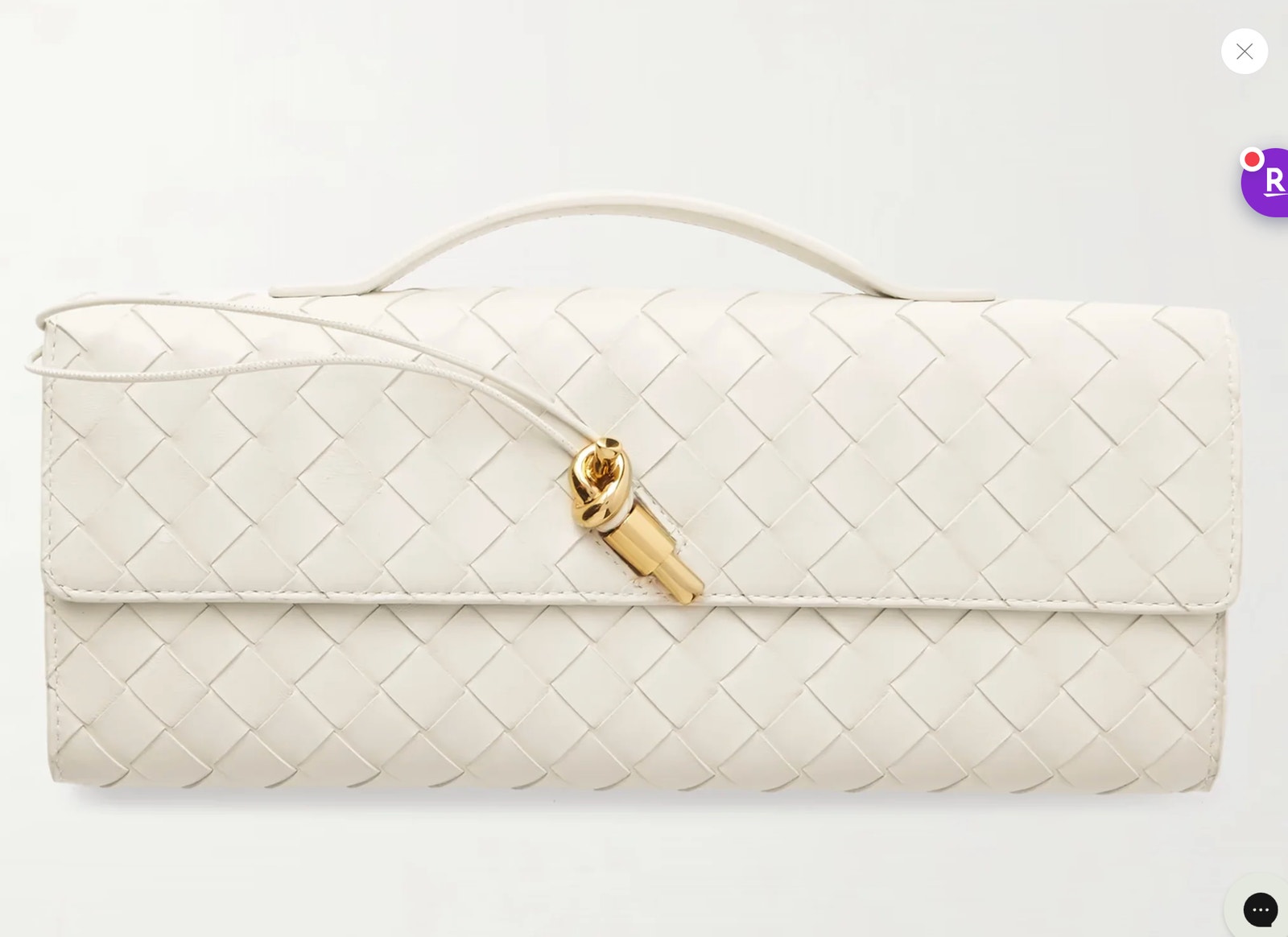 Few Moda East West Cream Clutch With Crossbody Strap Nwt